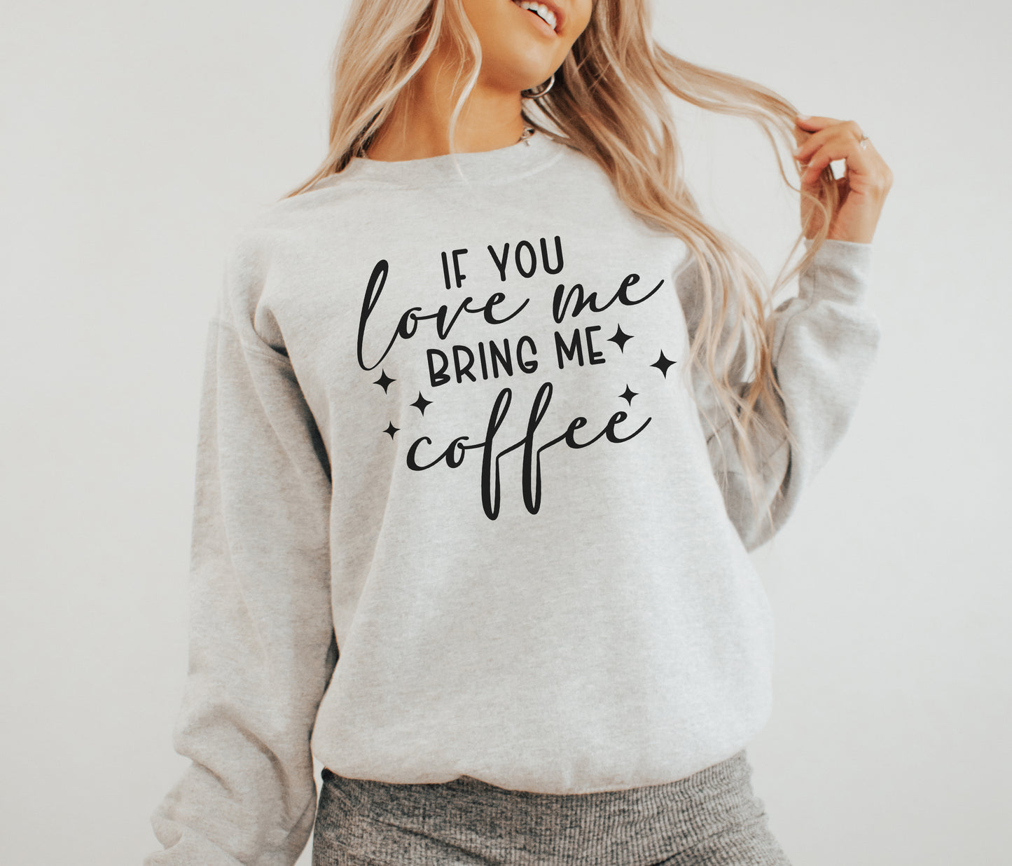 Bring Me Coffee BLACK Screen Print Transfer