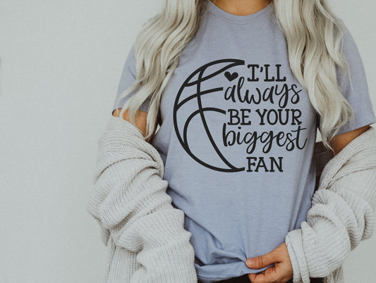 Biggest Fan Basketball BLACK Screen Print Transfer