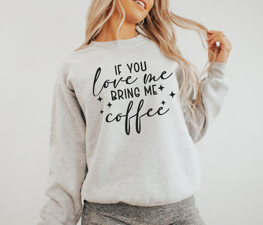 Bring Me Coffee BLACK Screen Print Transfer