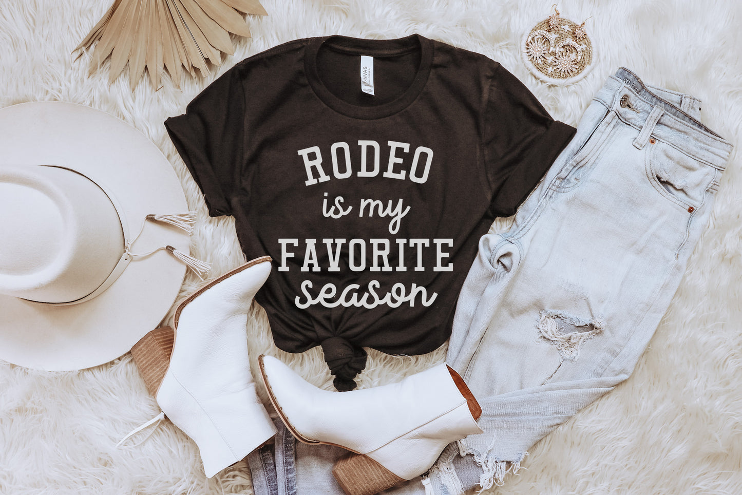 Rodeo Favorite Season WHITE Screen Print Transfer